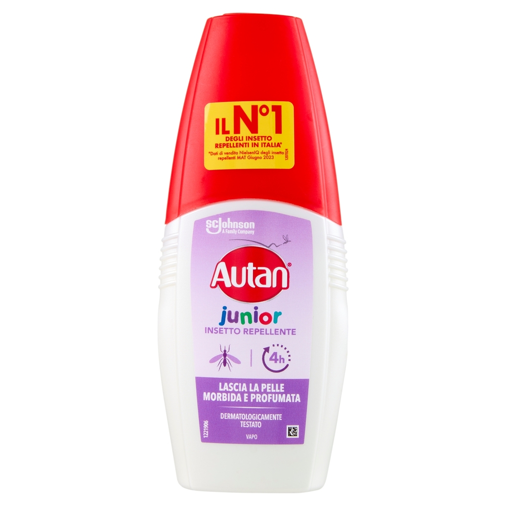 Autan Junior Vapo per Bambini Oltre 2 Anni Insetto Repellente e Antizanzare Tigre e Comuni, 100 ml